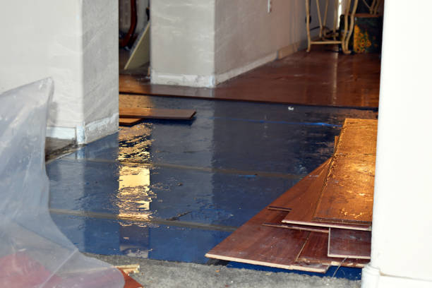 Professional Emergency Water Damage Restoration technician working in Drexel, NC
